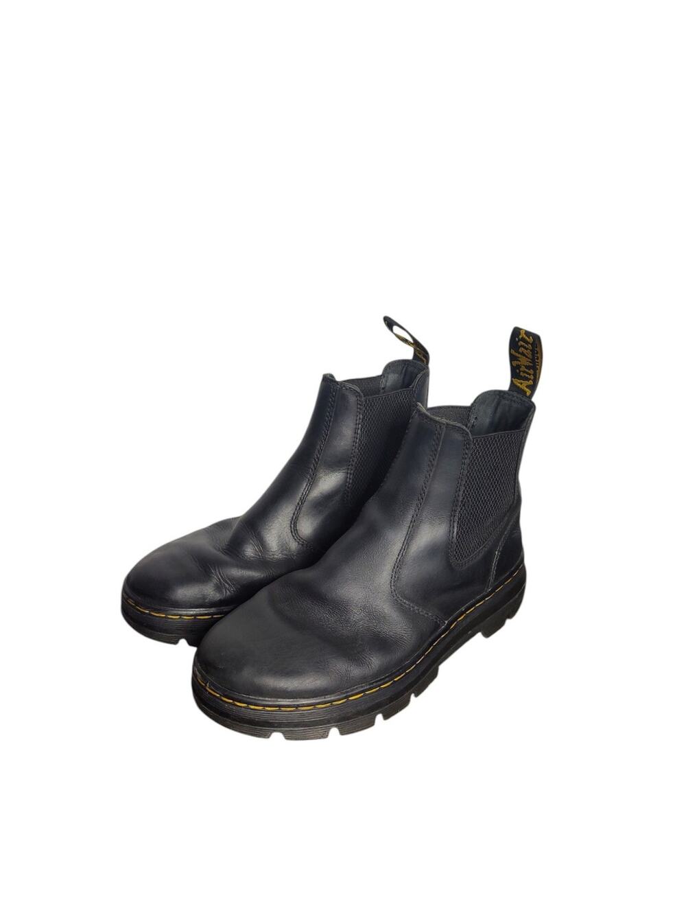Dr. Martens Embury Black Leather Chelsea Boot Lug Sole women's 9/men's 8